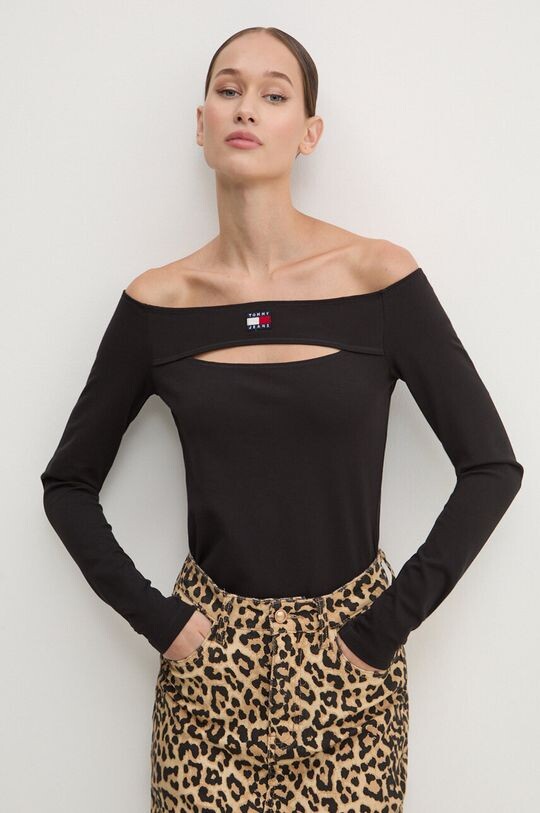 

Лонгслив Tommy Jeans, черный