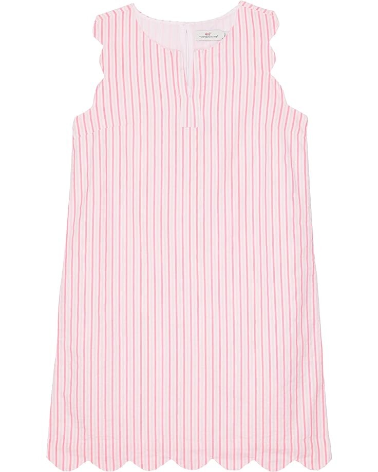 

Платье Vineyard Vines Seersucker Scallop Shift, цвет Knockout Pink