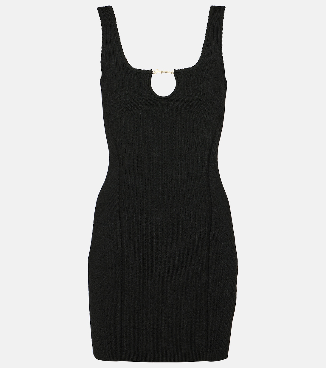 Мини-платье la mini robe sierra в рубчик Jacquemus, черный черное мини платье les sculptures la mini robe aro jacquemus