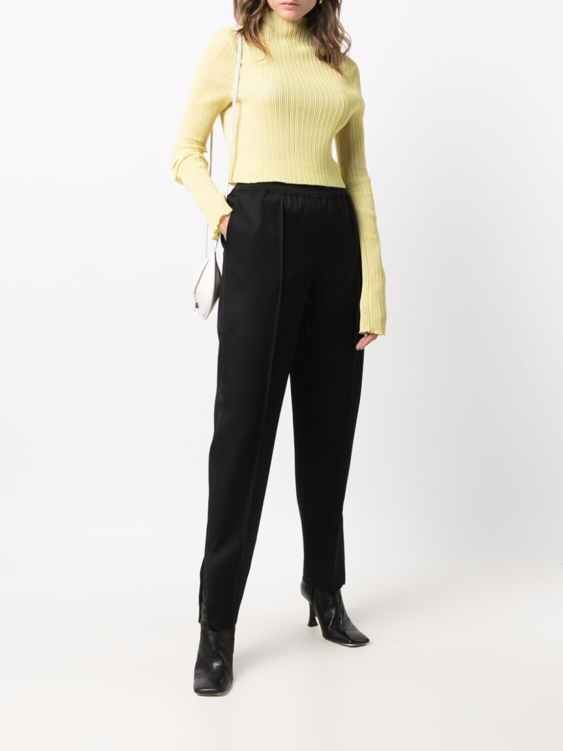 

Jil Sander брюки с завышенной талией, черный