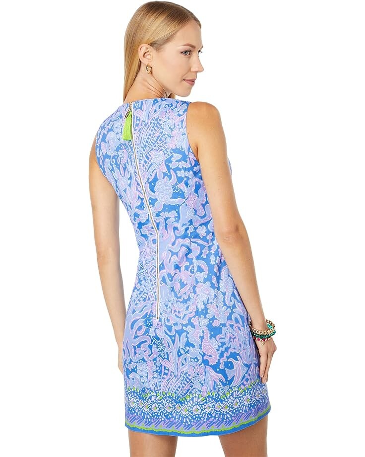 Платье Lilly Pulitzer Mila Stretch Shift, цвет Boca Blue Sea What I Sea цена и фото