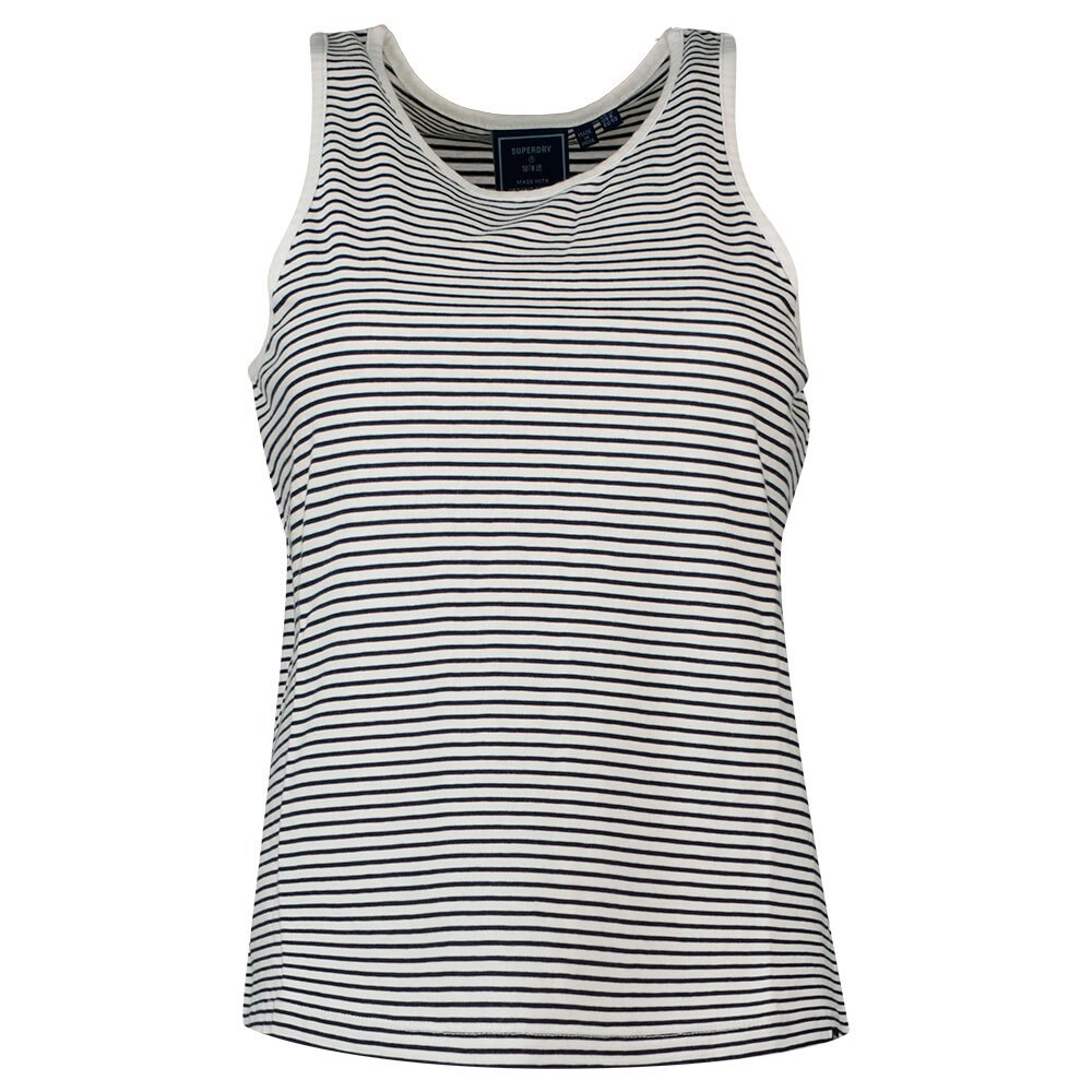 

Футболка без рукавов Superdry Vintage Logo Stripe, белый