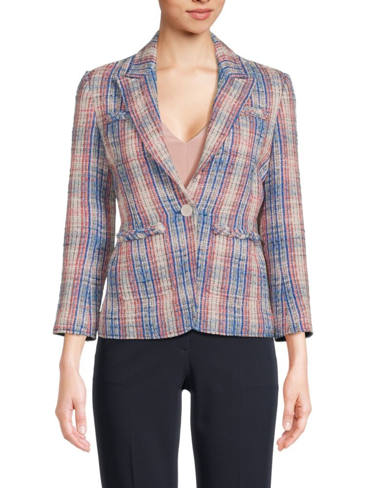 

Куртка Assila с клетчатой тесьмой Derek Lam 10 Crosby, цвет Blue Multi