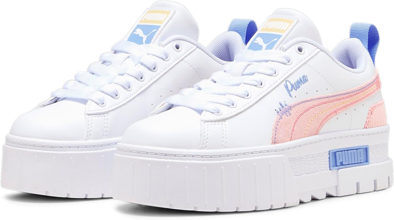 

Кроссовки Mayze Sweater Weather PUMA, цвет Puma White/Blissful Blue/Peach Smoothie