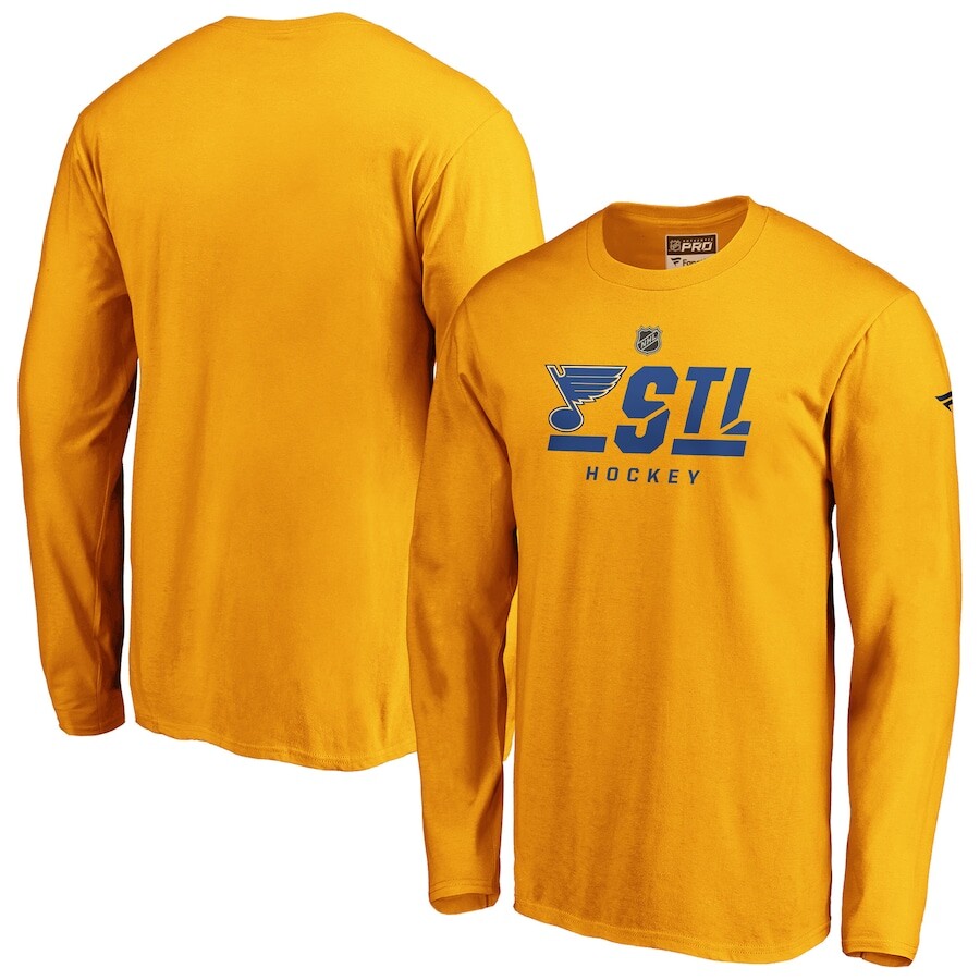 

Футболка с длинным рукавом Fanatics Branded St Louis Blues, золотой