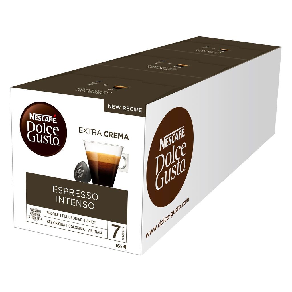 

Nescafé Dolce Gusto Espresso Intenso, крепкий кофе, кофейные капсулы, в упаковке 3 шт., 3 х 16 капсул Nestlé