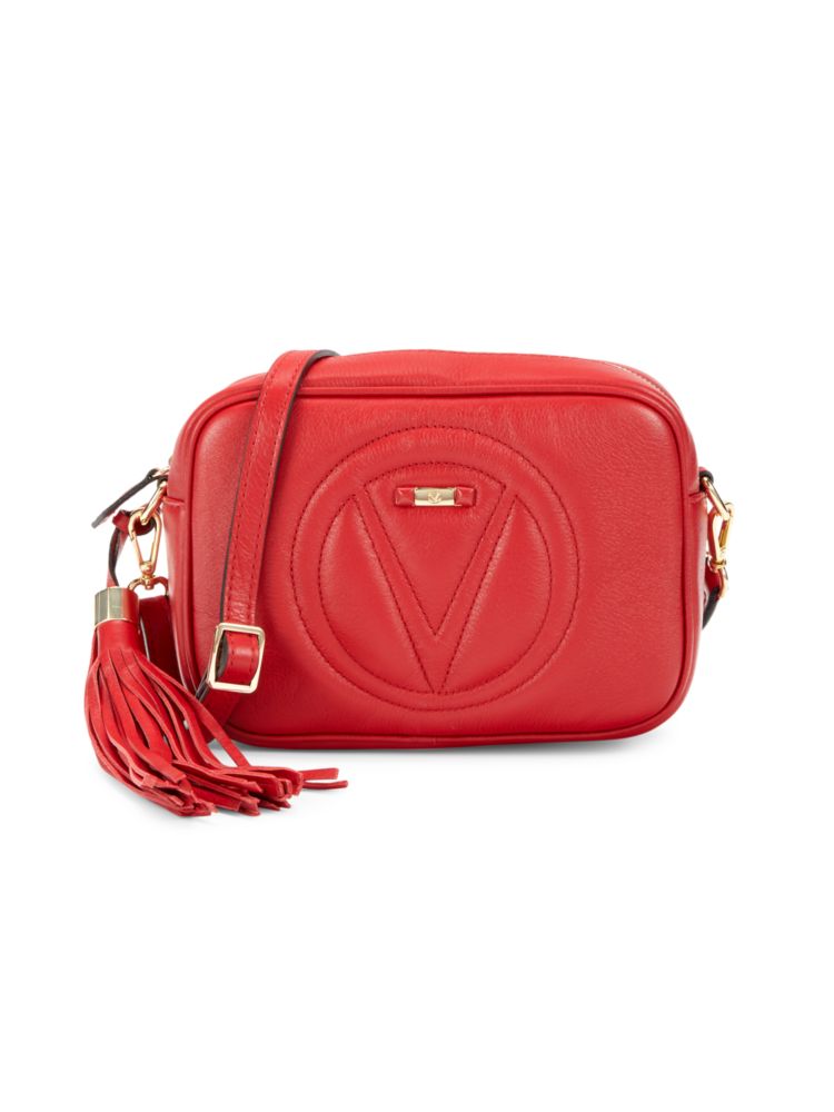 Кожаная сумка через плечо с логотипом Mia Mario Valentino, красный защитный чехол защитная пленка mario odyssey hac a pssaf красный switch