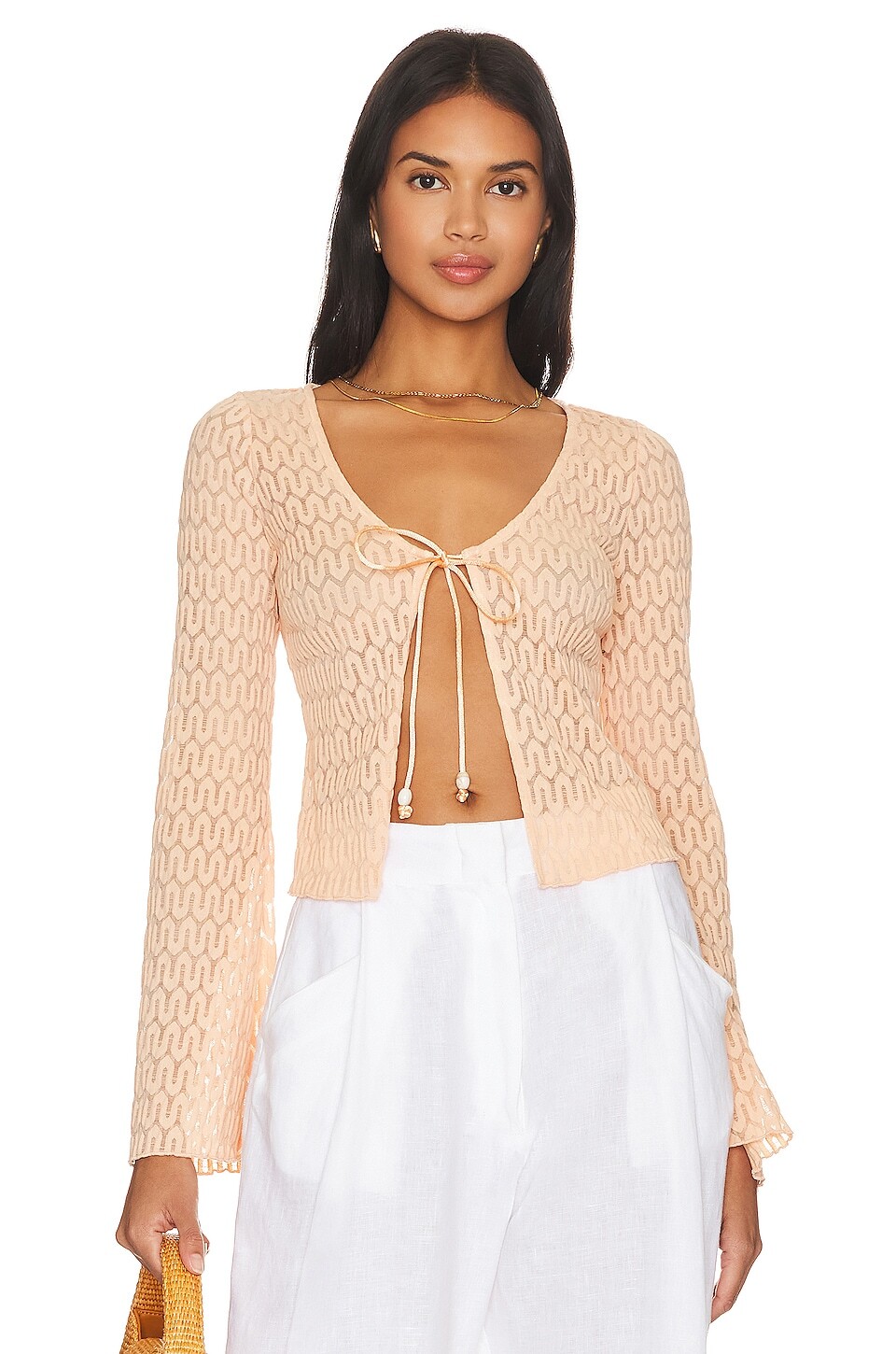 

Топ House of Harlow 1960 x REVOLVE Corva Long Sleeve, цвет Peach