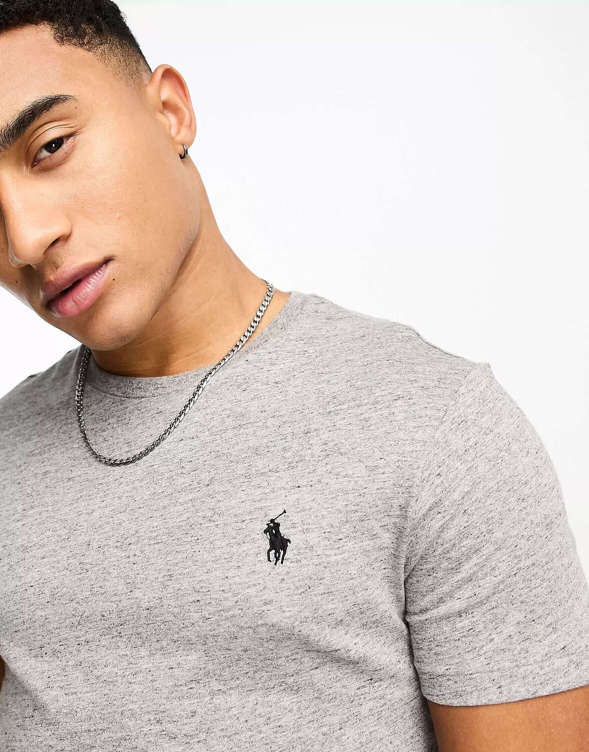 

Футболка темно-серого цвета с логотипом Polo Ralph Lauren индивидуального кроя, Серый