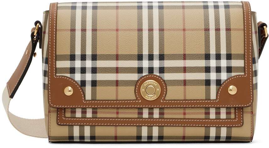 

Коричневая сумка для записей из бриара Burberry