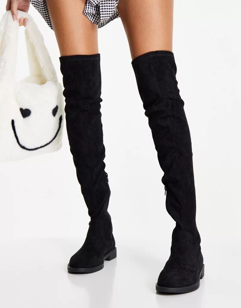 

Черные ботфорты ASOS Kalani