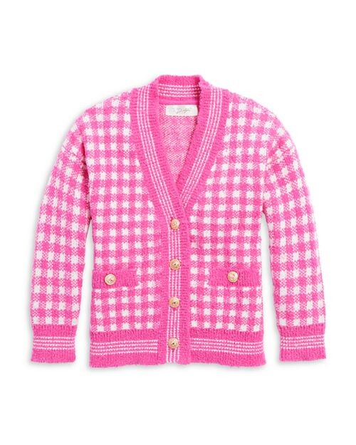 

Кардиган в клетку для девочек, Little Kid, Big Kid AQUA, цвет Pink
