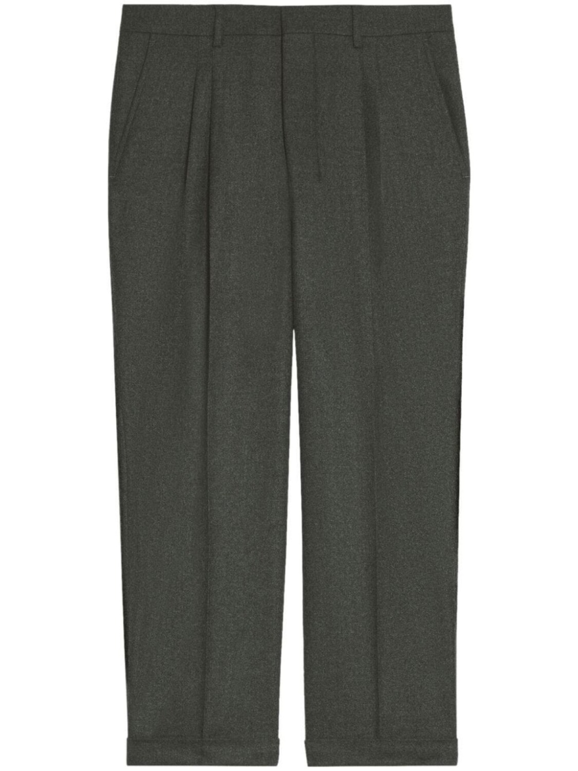 

AMI Paris pleated tapered trousers, серый