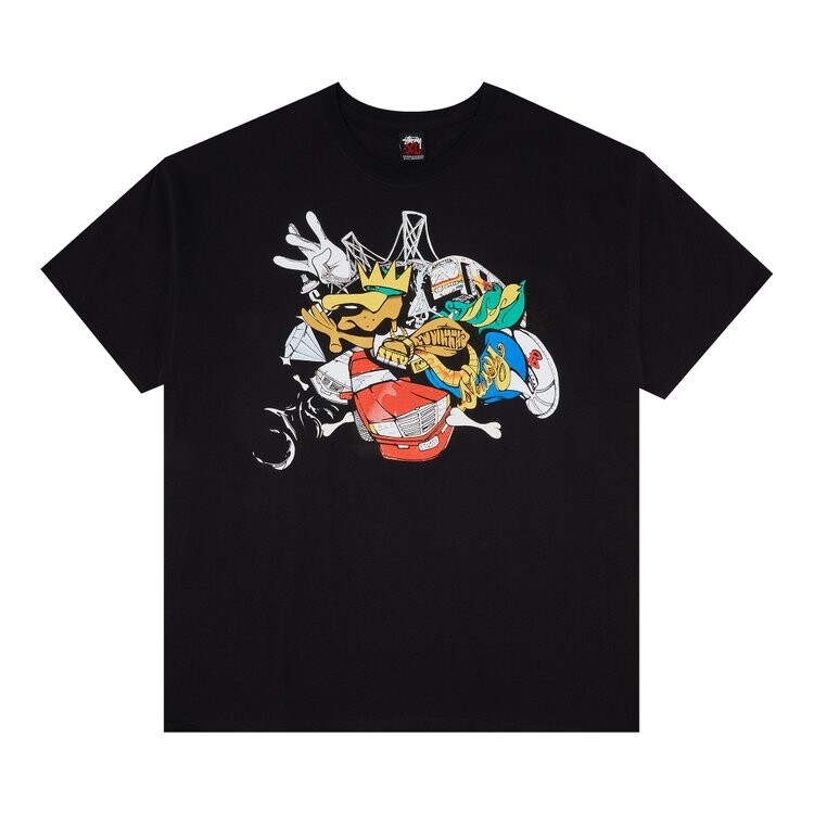 Футболка Stussy Gear Gangsta Dog 'Black', черный