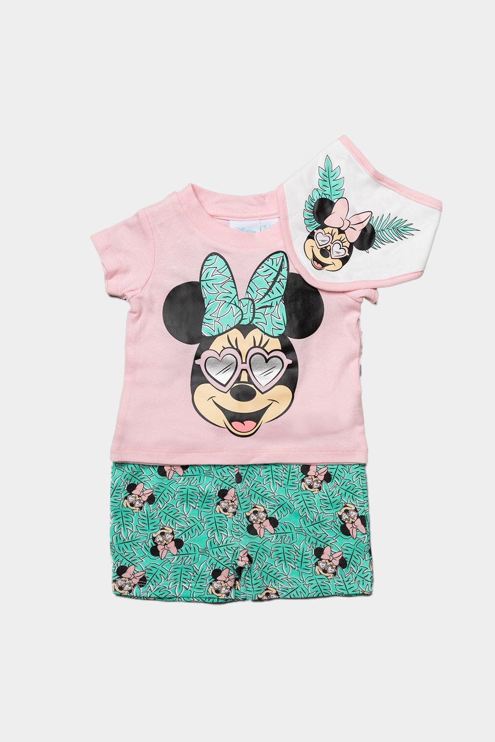 Тропический костюм из трех предметов Минни Маус Disney Baby, розовый набор носков minnie mouse минни маус 5 пар 20 22 см
