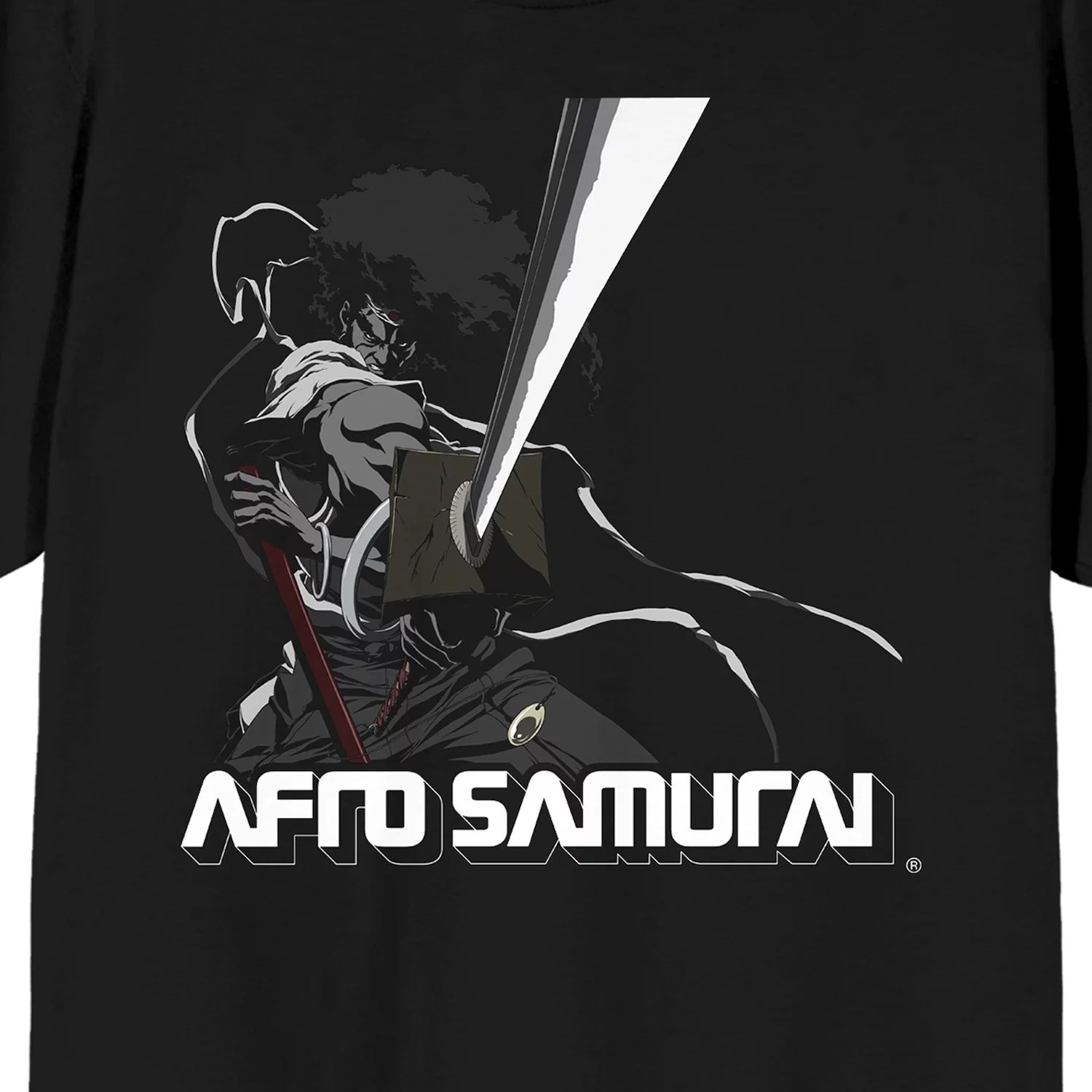 Мужская футболка с логотипом Afro Samurai Rokutaro Licensed Character мужская футболка samurai champloo mugen head licensed character