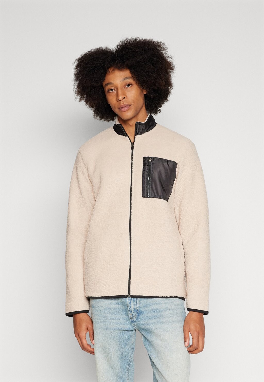 

Флисовая куртка JUST REG FULL ZIP Only & Sons, серебристая подкладка