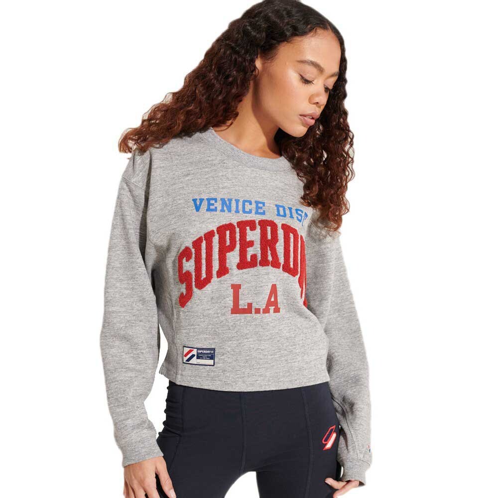 

Толстовка Superdry Varsity Arch Batwing Crew, серый