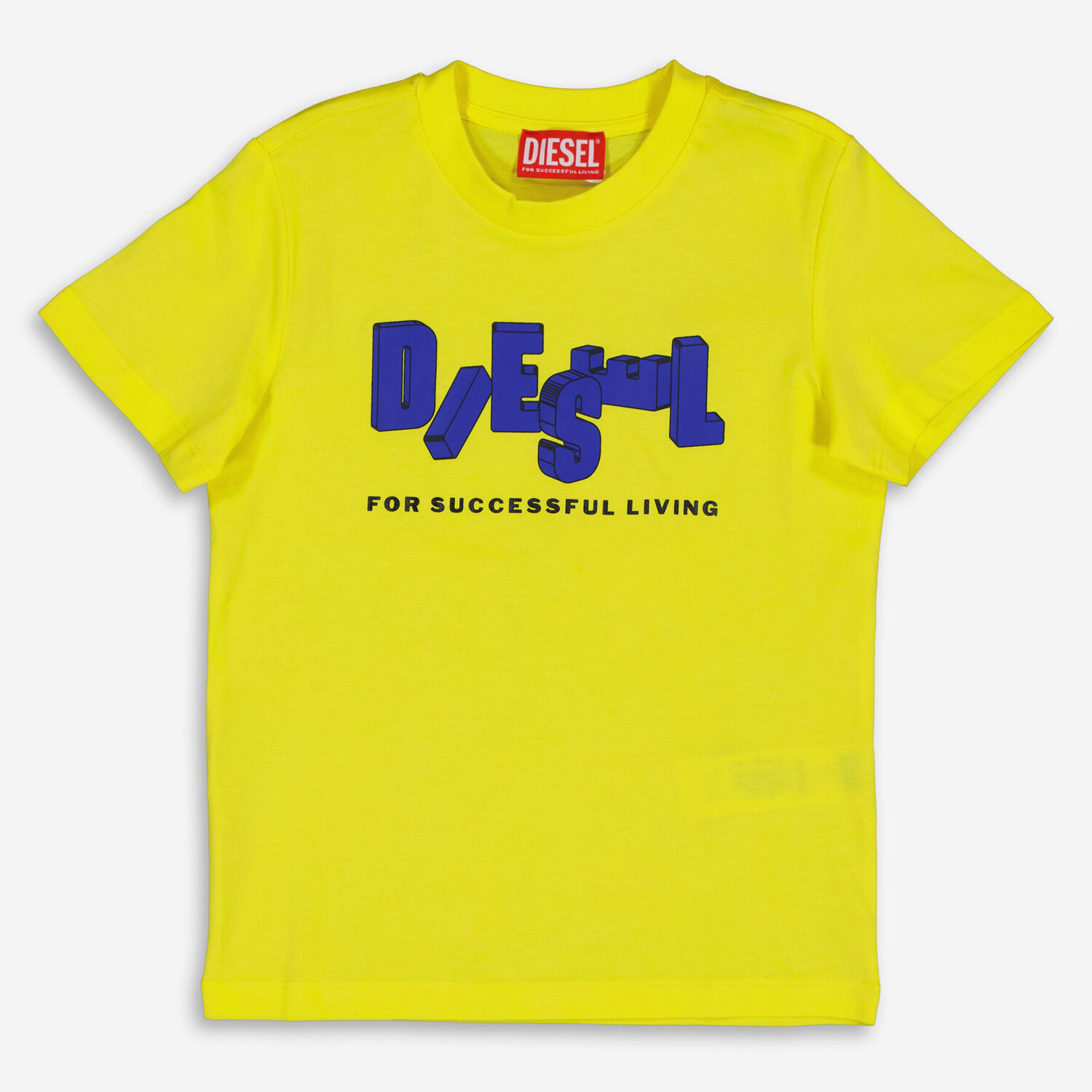 Желтая футболка с темно-синим логотипом Diesel флешка twist color желтая с синим 8 гб