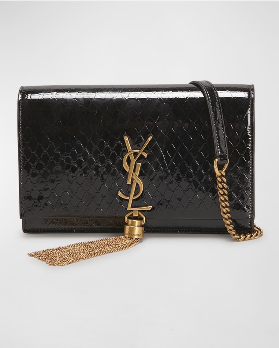 

Кошелек Kate YSL с тиснением под питона на цепочке Saint Laurent