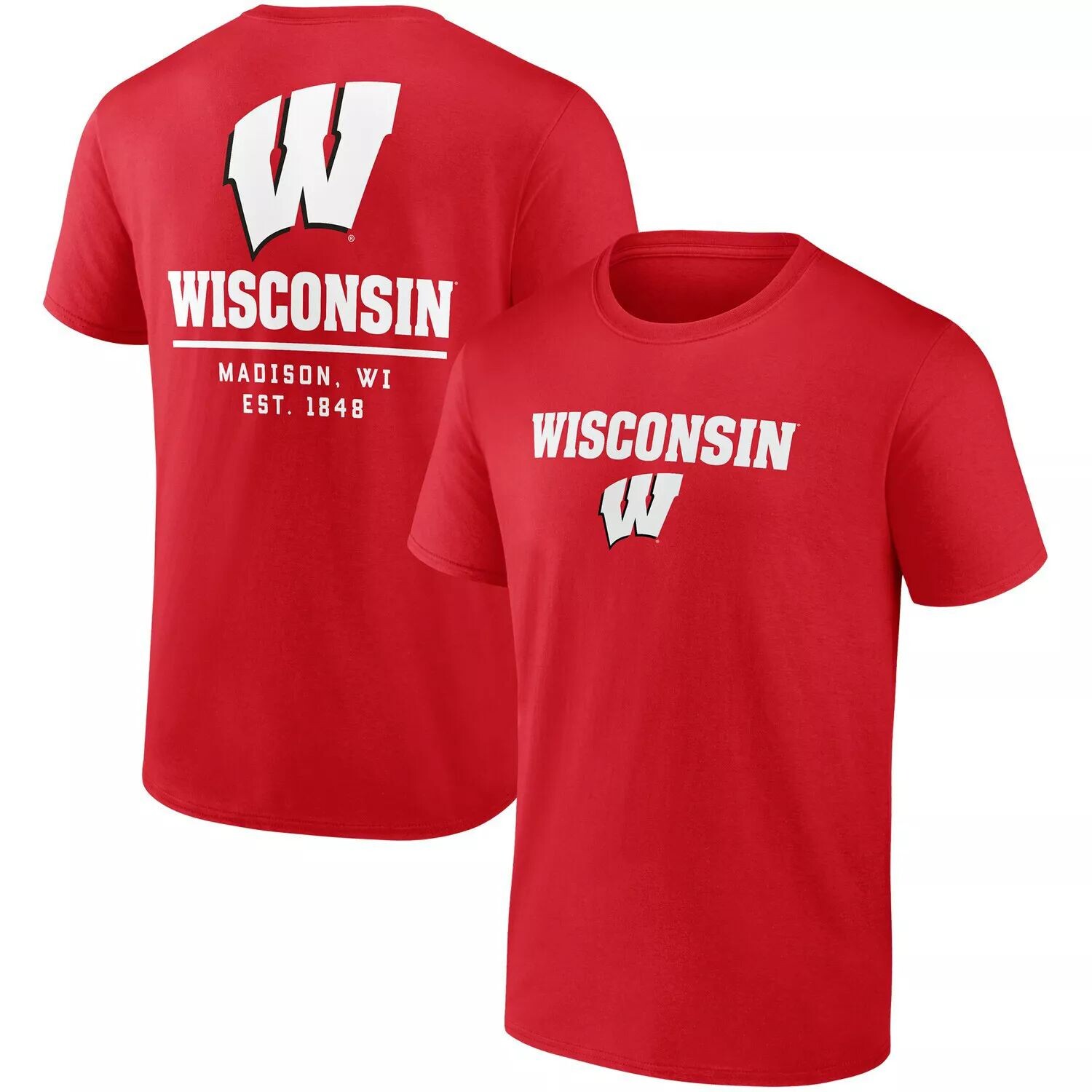 

Мужская футболка Fanatics Red Wisconsin Badgers Game Day 2-Hit