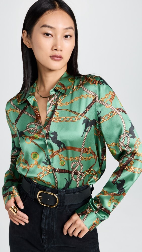 

Рубашка L'AGENCE Tyler Long Sleeve