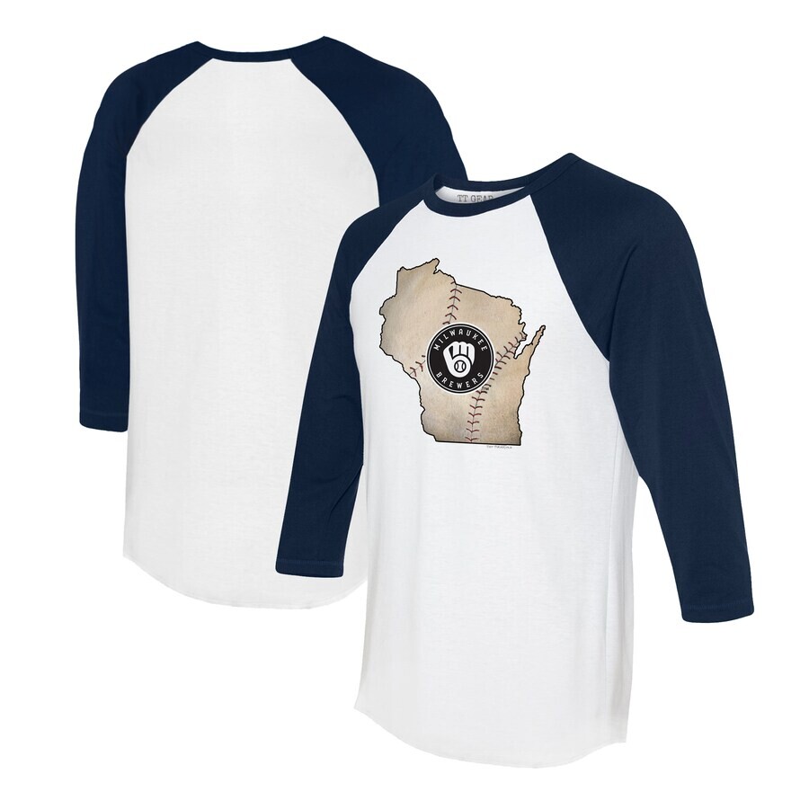 

Футболка с длинным рукавом Tiny Turnip Milwaukee Brewers, белый