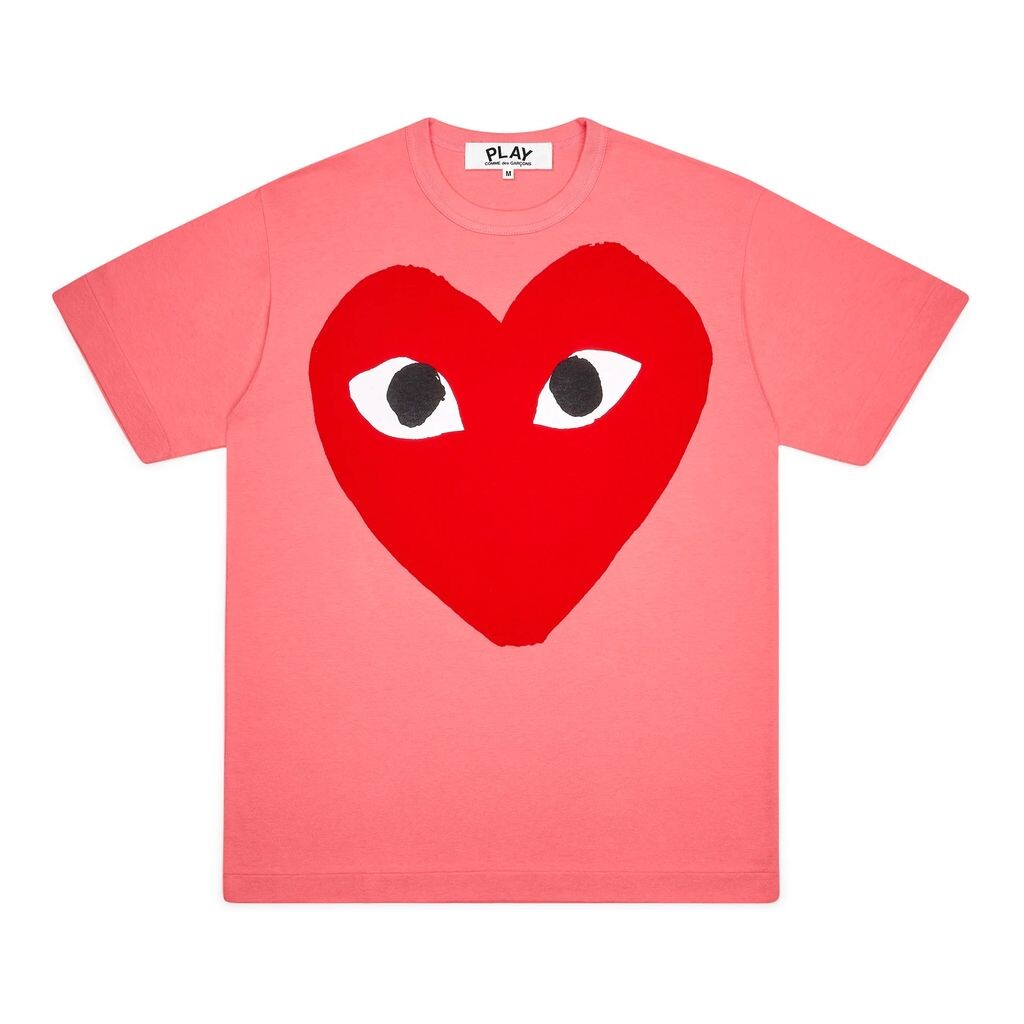 

Футболка с розовым сердечком Comme Des Garcon, розовый