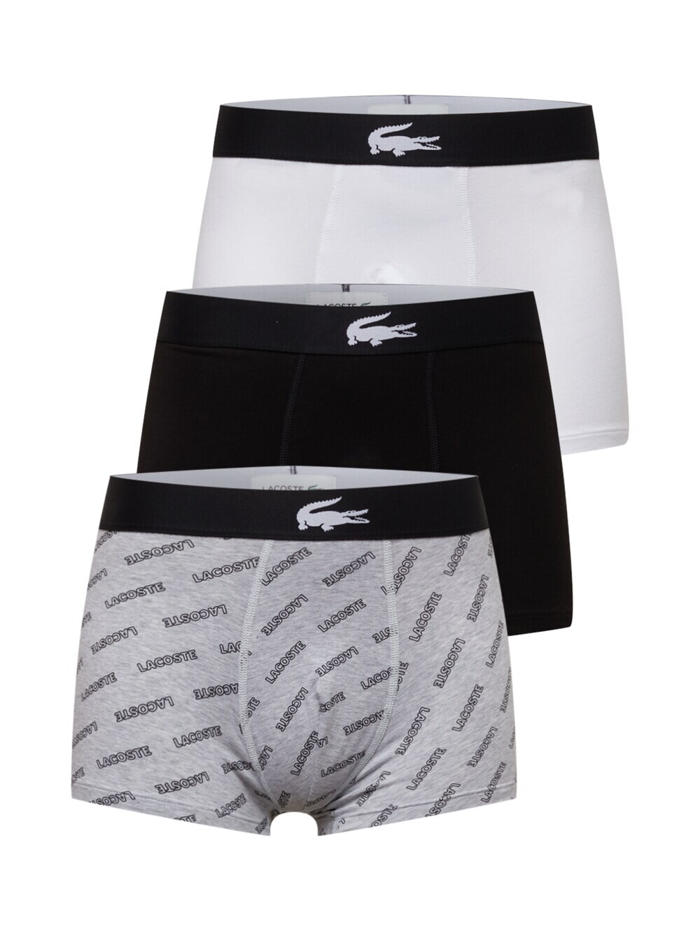 

Обычные боксеры Lacoste, черно-белый