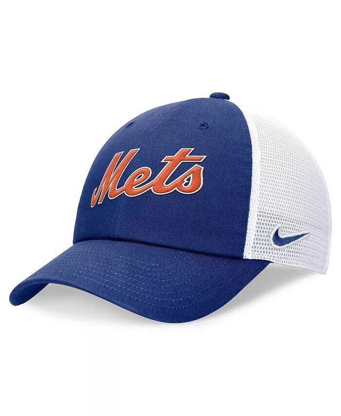 

Мужская регулируемая шляпа Royal New York Mets Evergreen Wordmark Trucker Nike, синий
