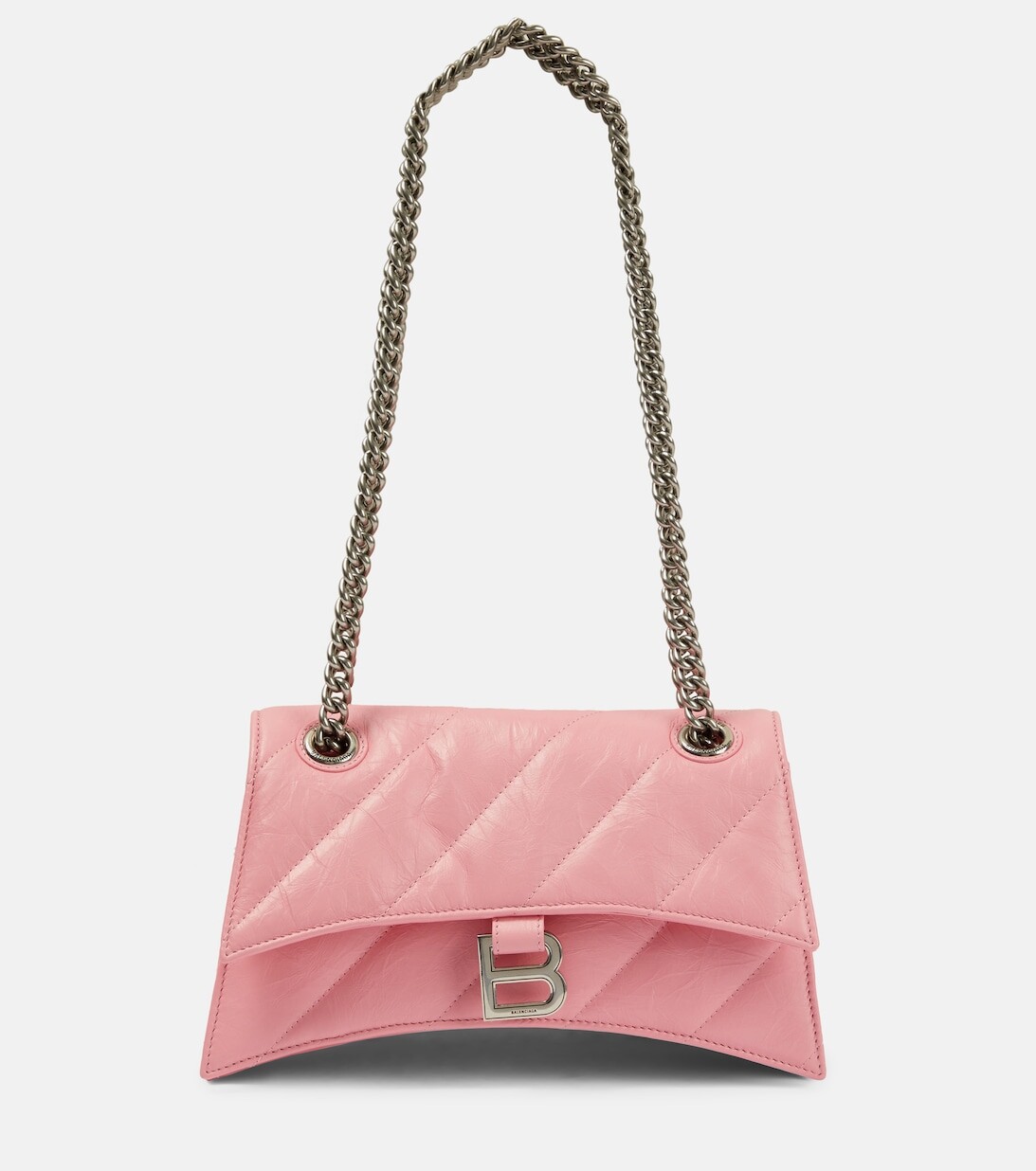 

Маленькая сумка через плечо из стеганой кожи Crush Balenciaga, розовый