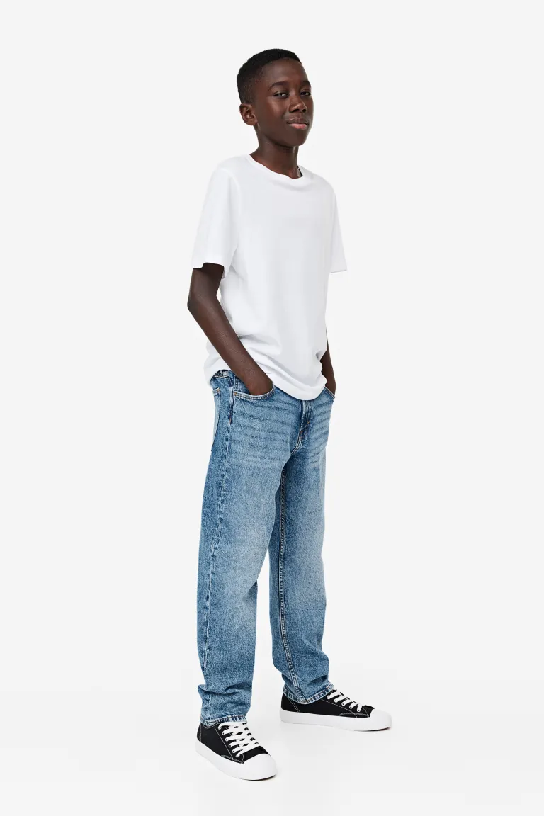 

Свободные джинсы зауженного кроя H&M, синий