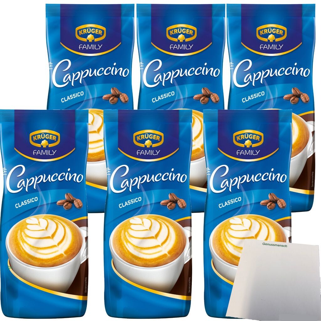 

Krüger Family Cappuccino Classico упаковка 6 шт. (6 пакетиков по 500 г) + блок usy