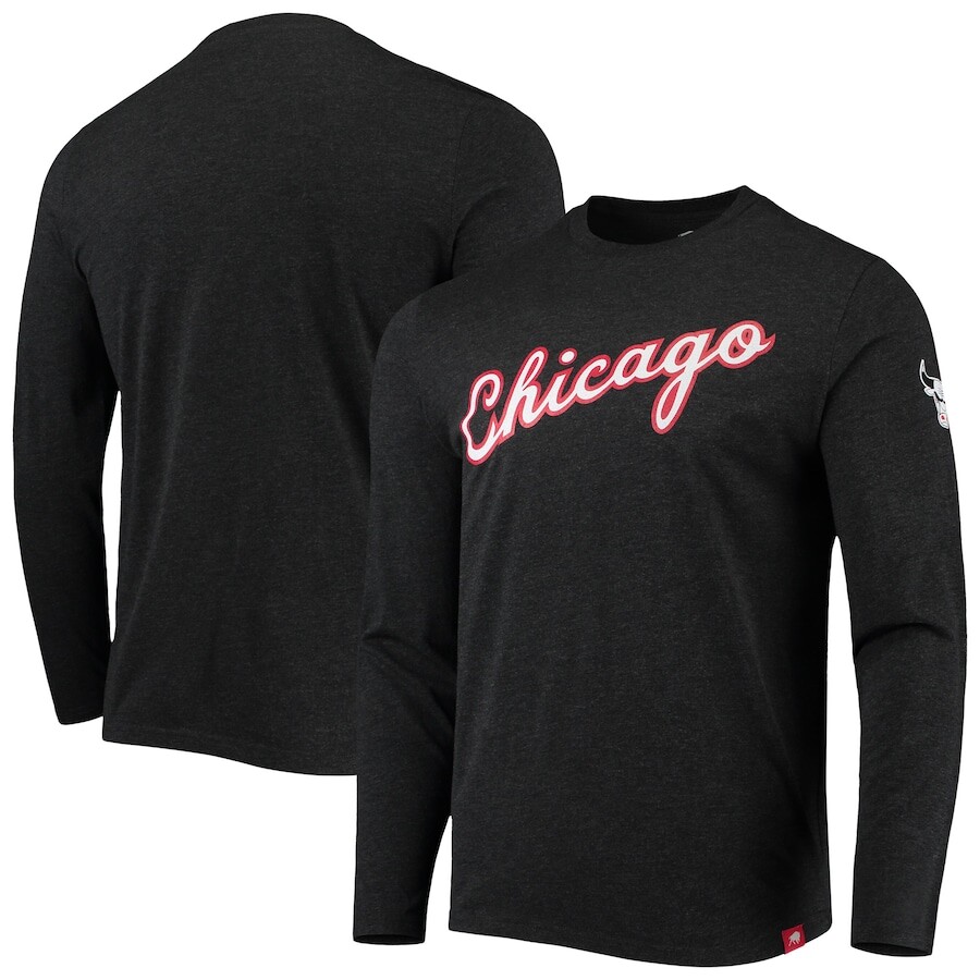 

Футболка с длинным рукавом Sportiqe Chicago Bulls, черный