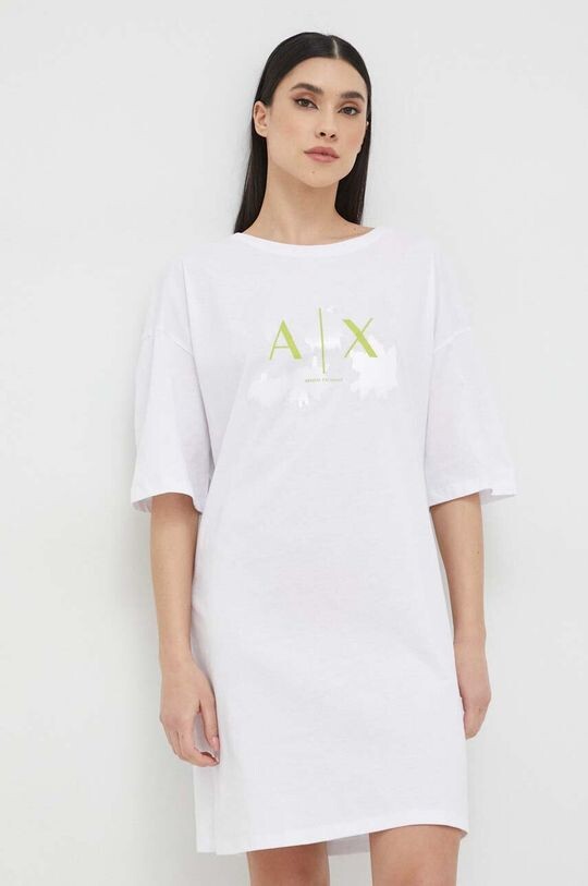 

Хлопковое платье Armani Exchange, белый