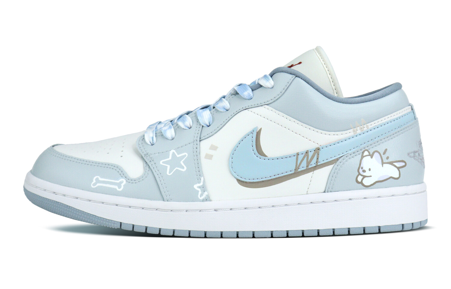

Кроссовки Air Jordan 1 Vintage Basketball Shoes Women's Low-top White/blue, голубой, Синий, Кроссовки Air Jordan 1 Vintage Basketball Shoes Women's Low-top White/blue, голубой