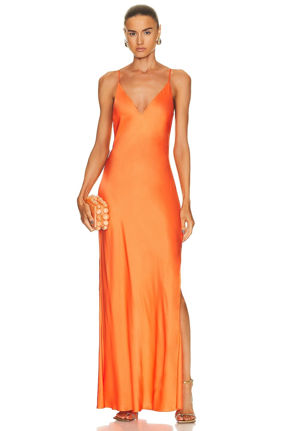 

Платье L'Agence Jet Plunge Neck Gown, цвет Bright Orange