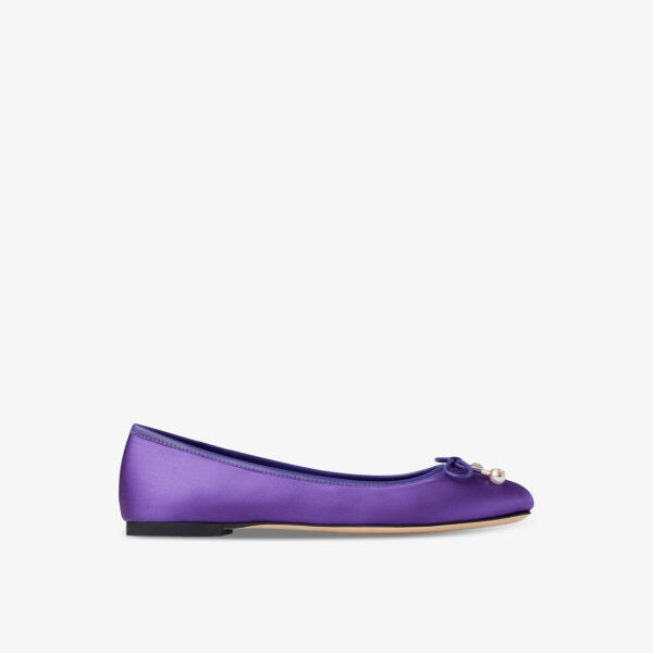 

Атласные балетки Elme с бантом Jimmy Choo, фиолетовый