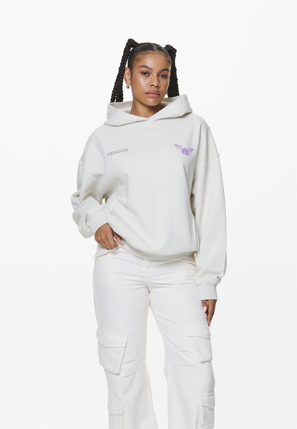 

Толстовка EIRA OVERSIZED HOODIE Pegador, цвет washed salty cream