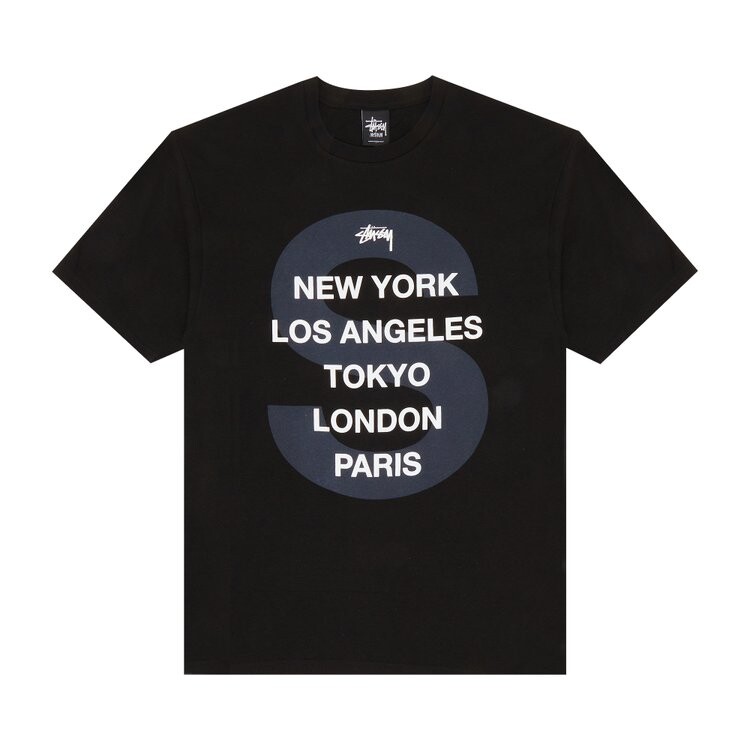 

Футболка Stussy S Cities 'Black', черный