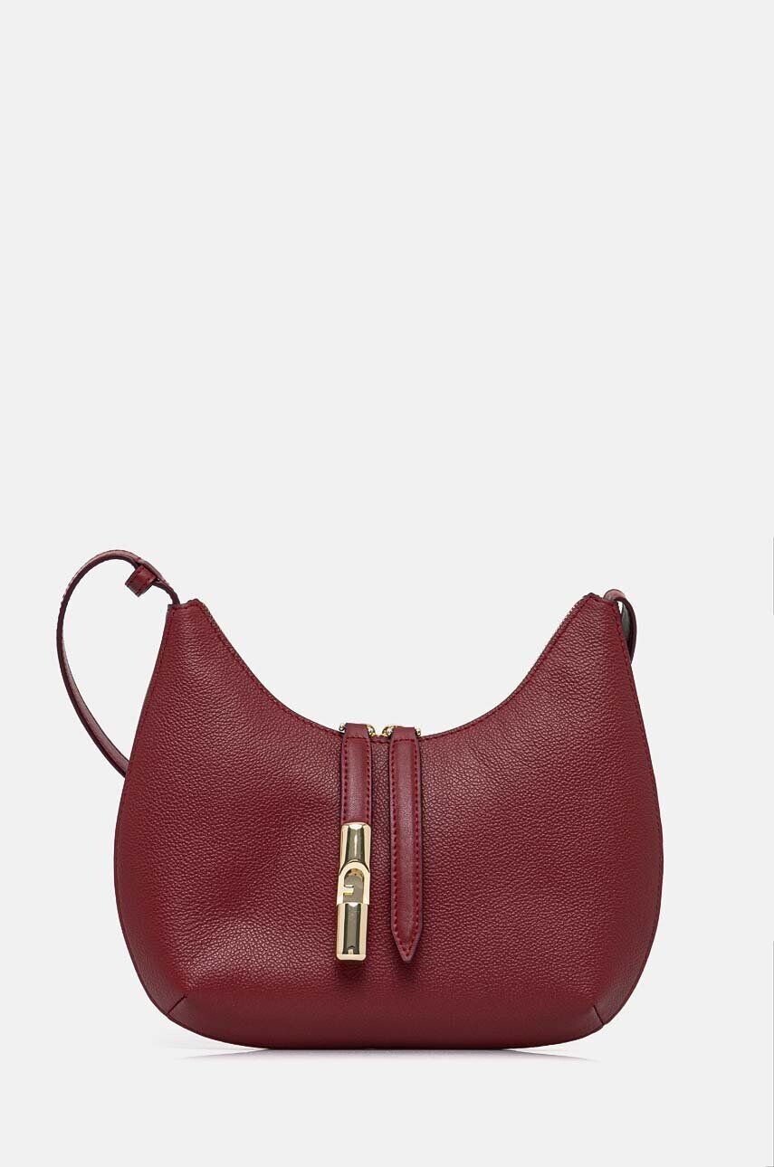 Кожаная сумка Furla, красный