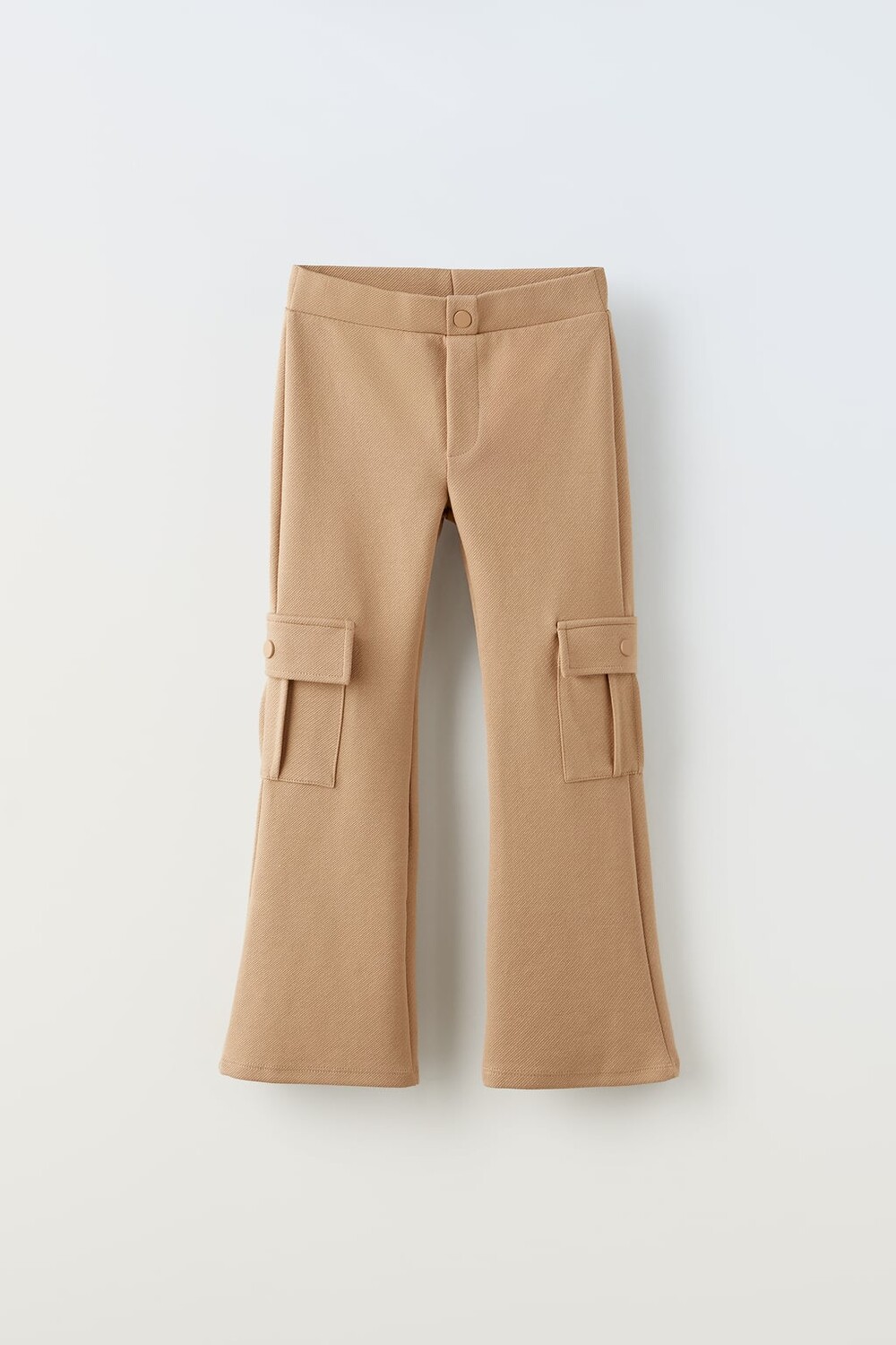 

Брюки-карго расклешенные ZARA, средний кэмел