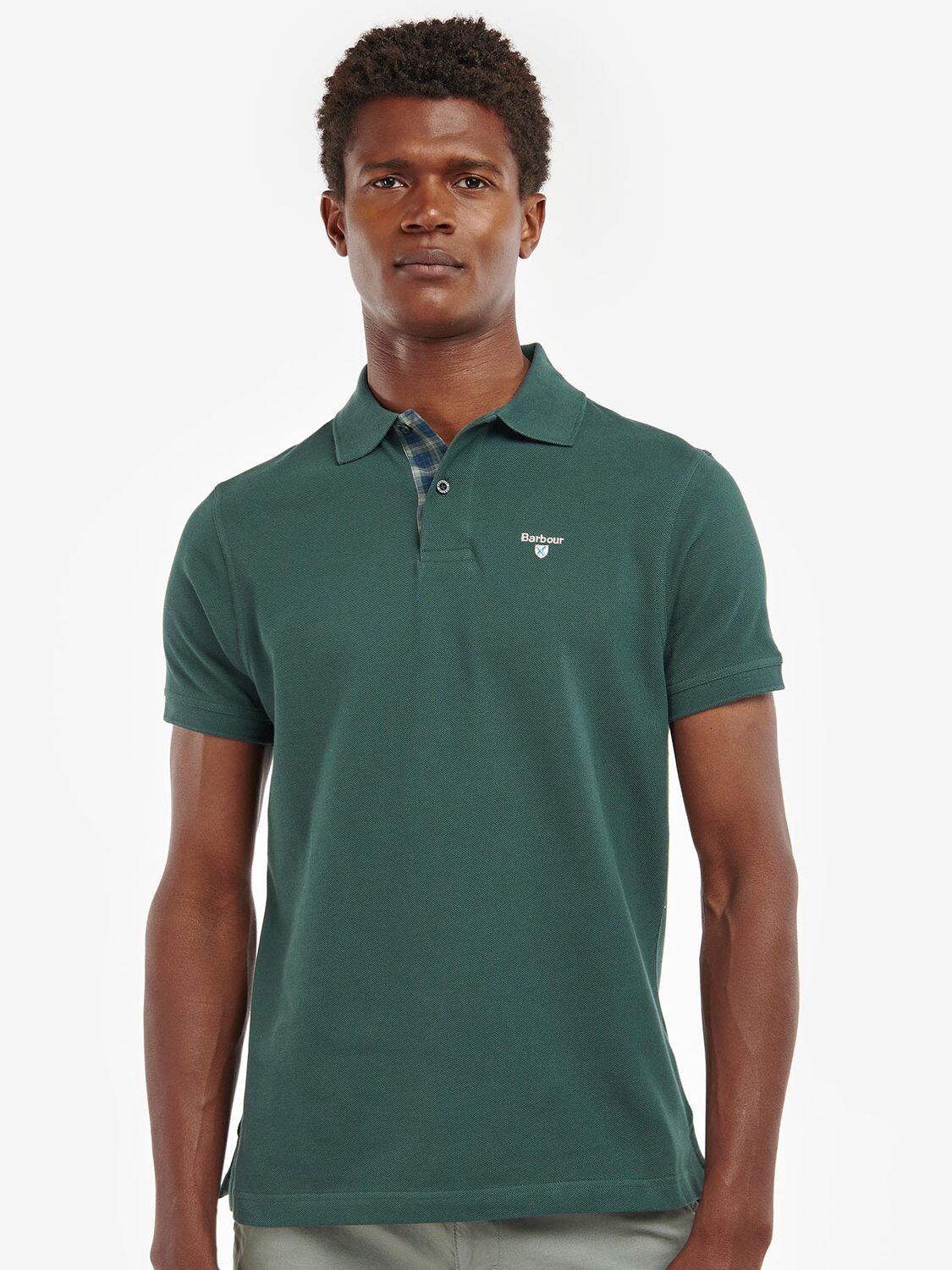 

Футболка-поло с короткими рукавами Barbour Tartan Pique, Green Gables