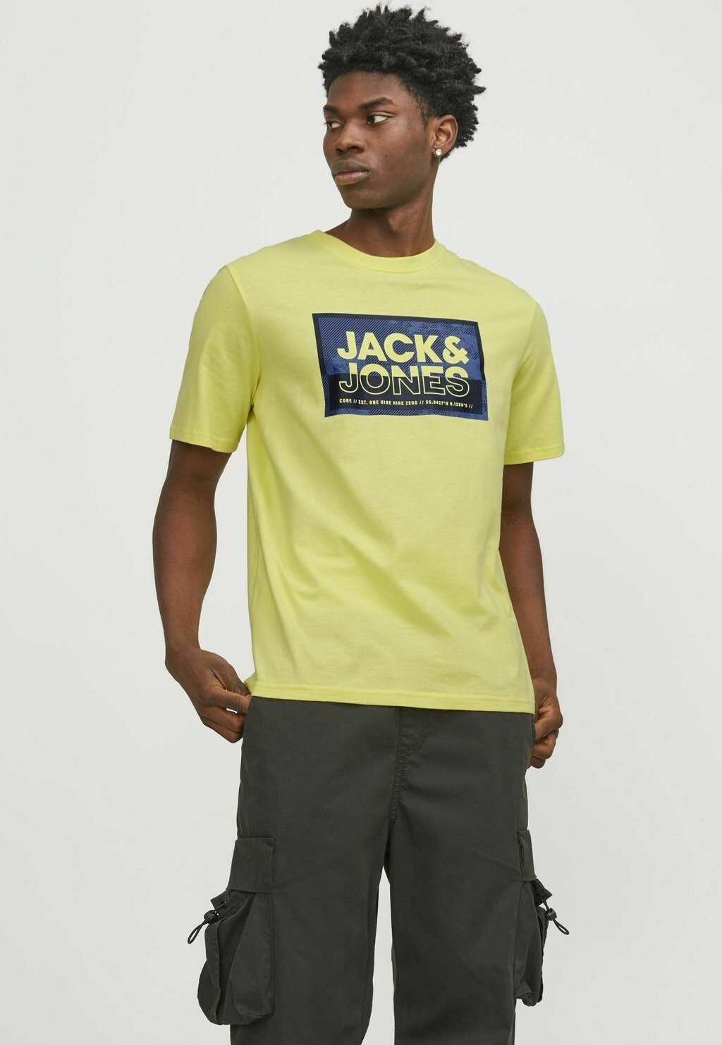 

Футболка с принтом Jack & Jones, вербена лимонная, Желтый