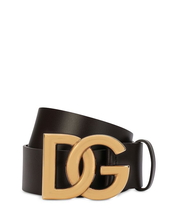 

Мужской кожаный ремень с логотипом Dolce & Gabbana
