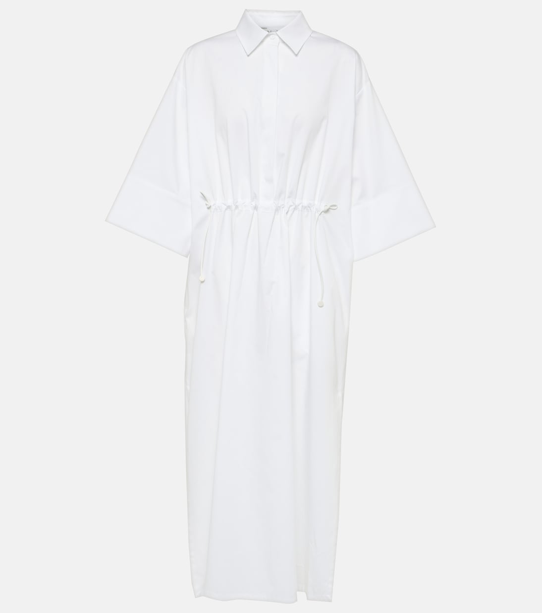 Платье-рубашка миди eulalia из смесового хлопка Max Mara, белый