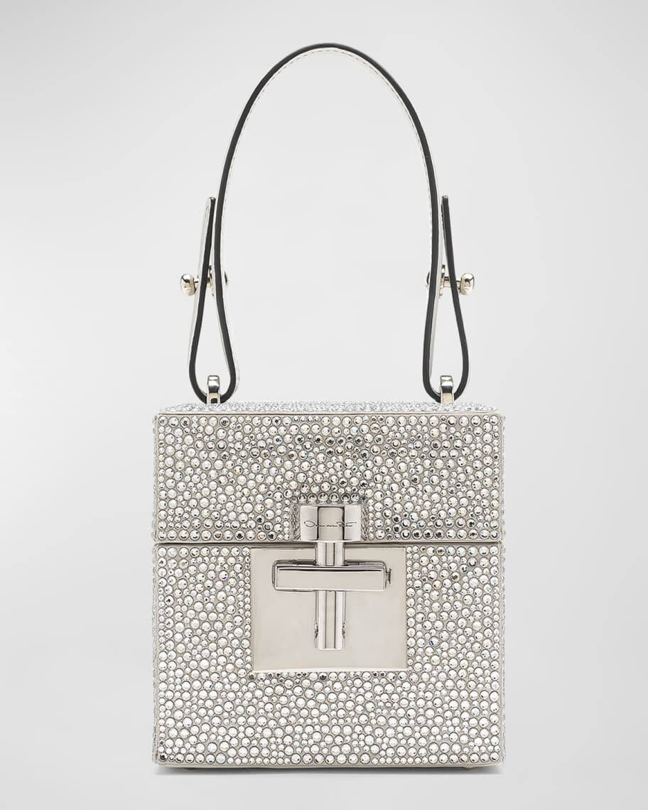 

Сумка Alibi Crystal Box с ручкой сверху Oscar de la Renta, белый