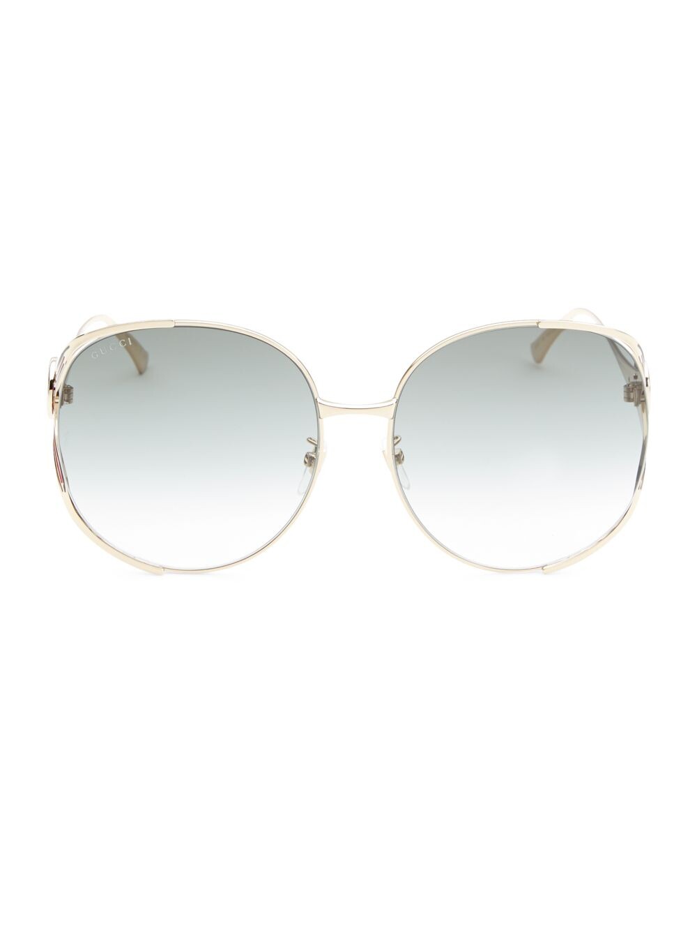 

Большие овальные солнцезащитные очки 63MM Gucci, золотой