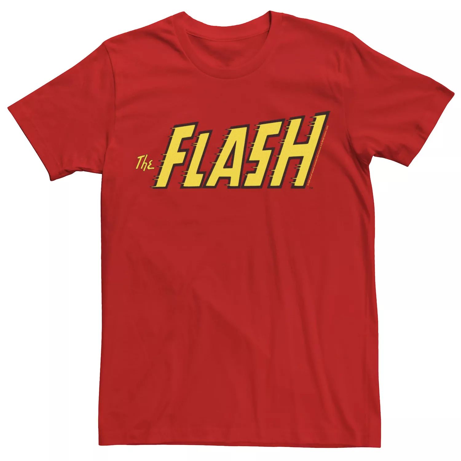 Мужская классическая желтая футболка с логотипом DC Comics The Flash Licensed Character