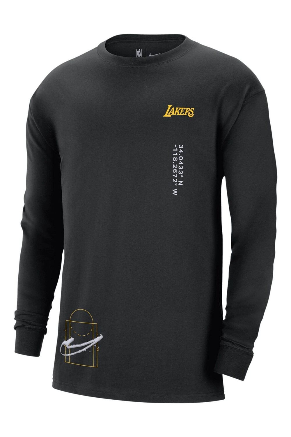 

Футболка Fanatics Los Angeles Lakers с длинными рукавами Nike, черный